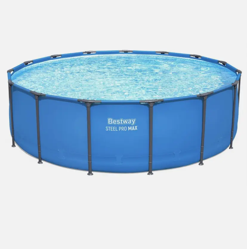 Bestway Steel Pro MAX 15' x 48" Round Above Ground Swimming Pool for Backyard