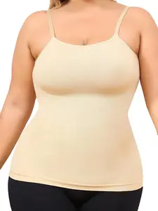 Plus Size Women's Comfortable Spaghetti Strap Body Shaper Top, Seamless Fitted Design for Flawless Curves, Lightweight Breathable Fabric for All-Day Comfort