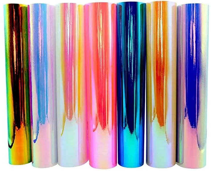 VTS Colorful Opal Craft Vinyl - Permanent Glue, Flexible DIY Art & Crafts Decal Supply, 5-8 Years Durability, Reflects Different Colors for Specialty DIY Projects