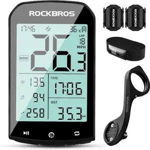 ROCKBROS Bike Computer Wireless Cycling Computers ANT+ Bluetooth Bicycle Computer Mini Speedometer Odometer Waterproof GPS/BDS/Galileo Position System