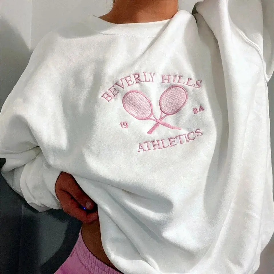 Cute Preppy Tennis Crewneck Sweater