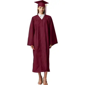 Unisex Matte Graduation Cap and Gown 2026 Set Bulk with Tassel for College High School GraduatesGift