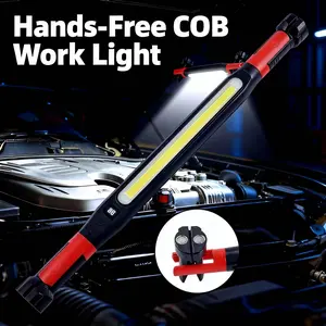 Professional Mechanic Work Light, Foldable Magnetic LED Shop Light for Garage, Hands-Free Under Hood Auto Repair Lamp, USB-C Fast Charging