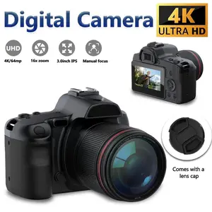 4K Digital Camera for Photography 64MP Auto-Focus Vlogging Camera for YouTube Video 4K Cameras With a 64GB card 16X Zoom Anti-Shake Compact Point and Shoot Cameras Mirrorless Digital Camera
