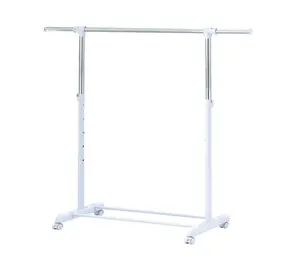 Mainstays Adjustable Rolling Garment Rack | Metal Clothes Rack with Wheels