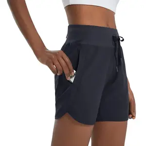 baleaf Women's 5" Workout Shorts Athletic Running Shorts High Waisted with Zipper Pocket Gym Quick Dry Hiking Sports