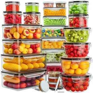 52PCS Extra Large Food Storage Containers Set with Lids, 26 Containers & 26 Lids, BPA Free Leakproof Stackable Meal Prep Containers, Microwave & Dishwasher Safe, Includes Labels & Marker, Max 51oz