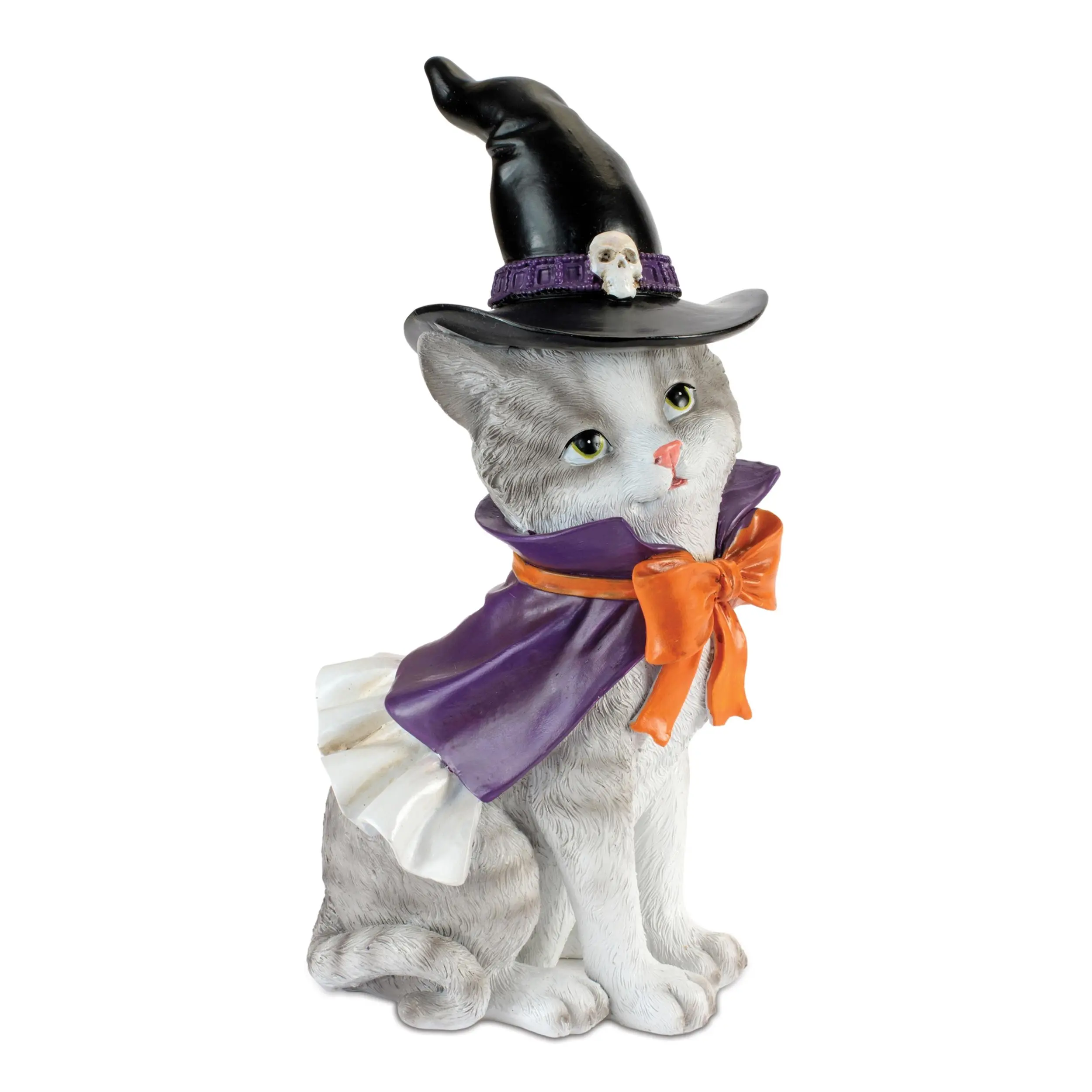 Witch Hat Cat Halloween Figurine 9.5"H