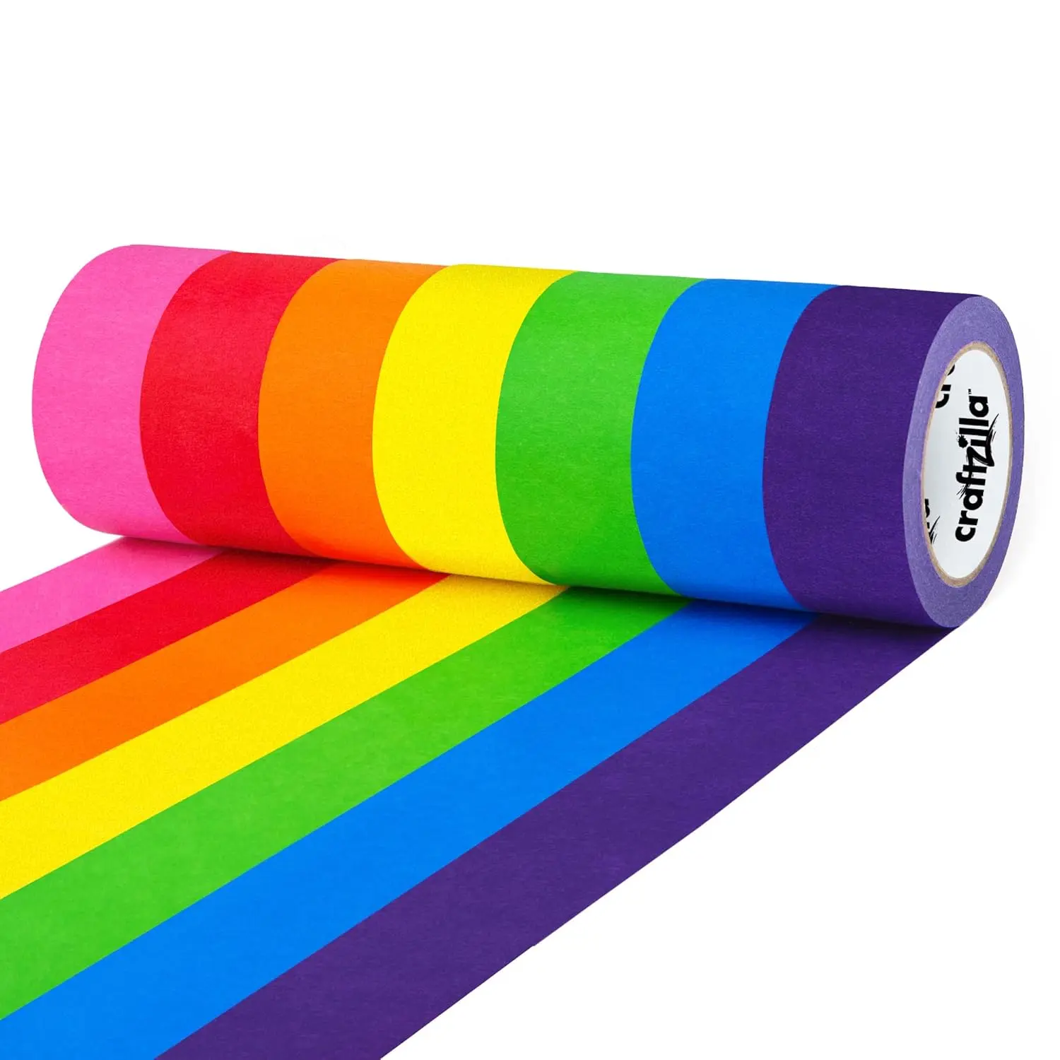Colored Masking Tape - 7 Roll Multi Pack 210 Feet x 1 Inch of Colorful Craft for Arts & Crafts  Labeling and Color-Coding