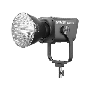 amaran Ray 660c RGB LED Video Light - 660W full-color APP/DMX Control, 1,800-20,000K 38,500Lux/1m COB Continuous Output Lighting, Bowens Mount Portable Light for Content Creators，Photography, Studio,Video Recording
