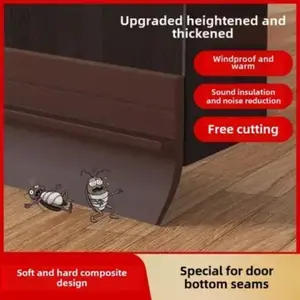Latest Windproof Door Bottom Seal Strip, Thickened Anti-Theft Silicone, Self-Adhesive Insulation and Heat Preservation, Durable Door Stopper, Door Hardware