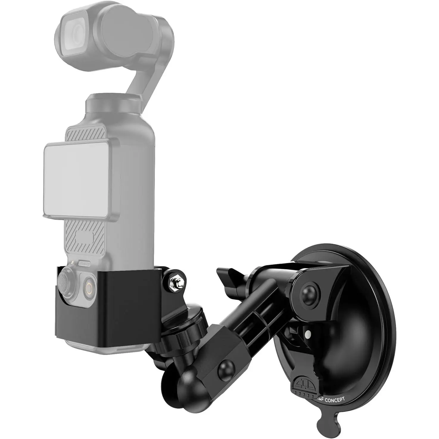 K&F CONCEPT Suction Cup Mount for DJI Osmo Pocket 3/XTRA, Car Windshield Window Dash Mount Holder for GoPro Hero 13/12/11/10/9 Black, DJI Osmo Action 3/4/5 Pro, Insta360 X5/X4 Accessories, Multiple Devices