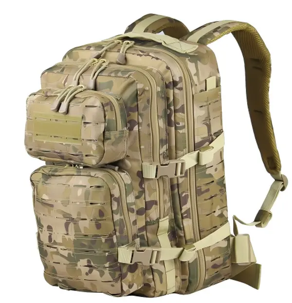 Heavy Duty Camping Backpack for Men, 40L Waterproof Military Rucksack for Hunting & Hiking with MOLLE System & Reinforced Buckles, Bug Out Bag, Adjustable, Army Backpack, Multi Functional Backpack