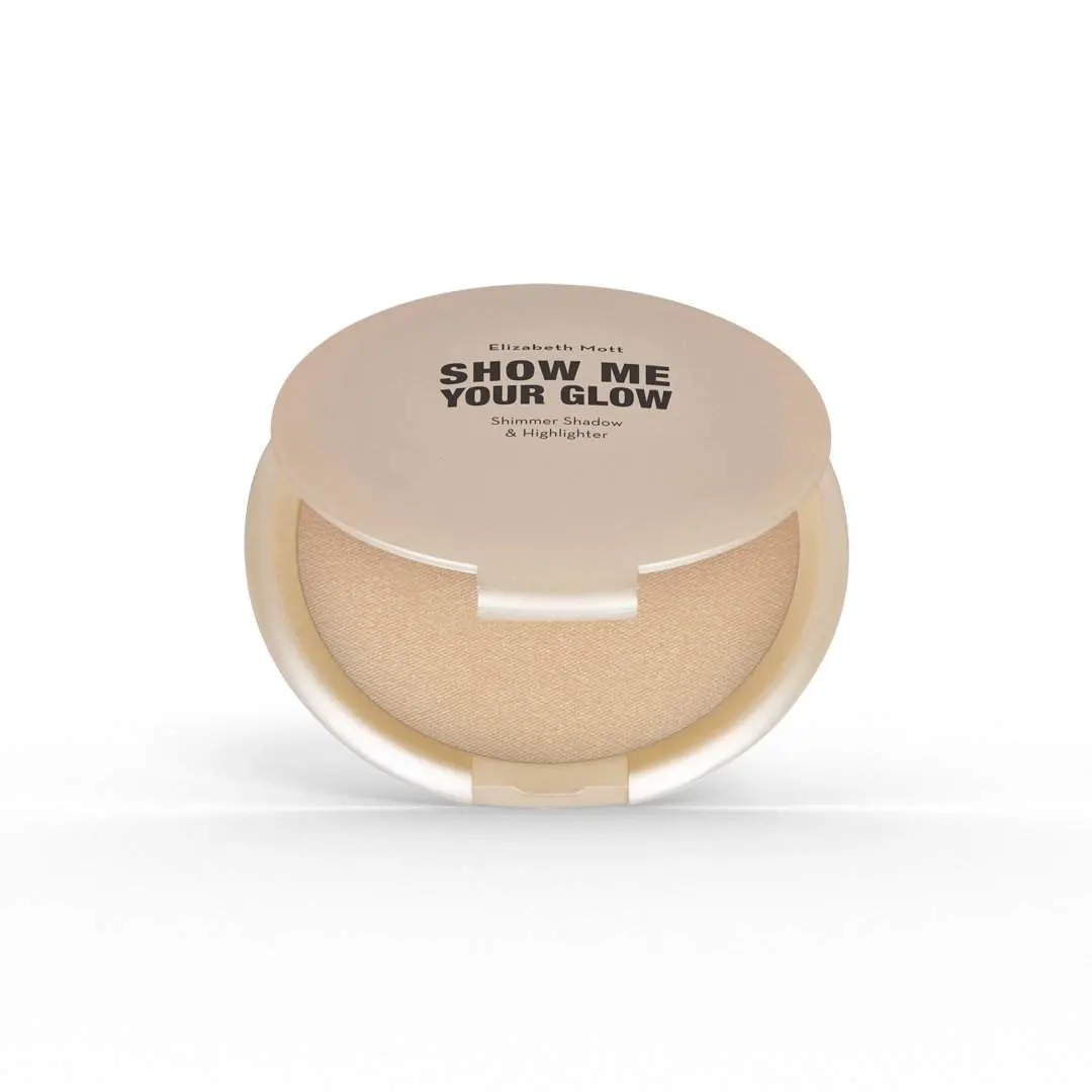 Elizabeth Mott Show Me Your Glow: Shimmer Highlighter & Shadow – Natural Radiant Face Glow, Cruelty-Free, Paraben-Free Bronzer Makeup Powder Smooth