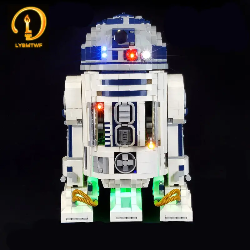 LYBMTWF Unisex Illuminated LED Lighting Kit for LEGO Star Wars R2D2 75308 (Set Not Included) - Beginner-Friendly, Easy Assembly, ABS Plastic Parts, AA Batteries Required, Day Gift Idea, Aaa Batteries