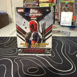 Topps Chrome Deadpool Blaster Box 2025 - Find 2 Exclusive Mini Diamonds & 3 Parallels Inside - Marvel Collectible Trading Cards
