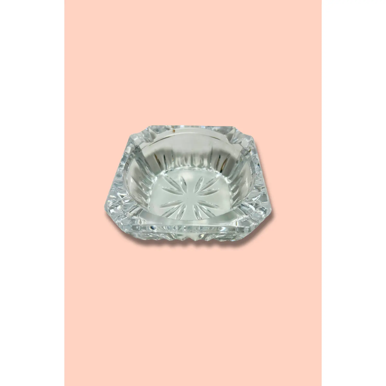 Vintage Mid-Century Modern Cristal d'Arques Crystal Ashtray, Made in France