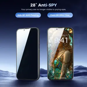 2-Pack Full Coverage Anti-Peeping Tempered Glass Screen Protector for iPhone 6-15 – Ultra-Durable & Privacy-Enhancing