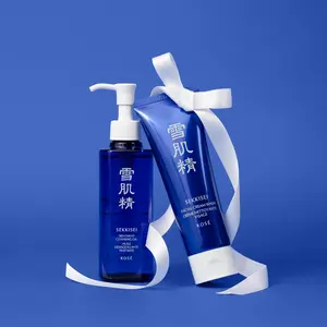 SEKKISEI Double Cleanse Duo - Treatment Cleansing Oil & Facial Cream Wash for Hydrating Herbal Blend & Radiant Skin