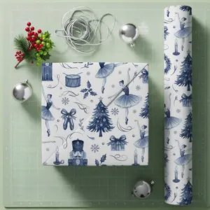 Ballet Christmas Wrapping Paper – Nutcracker Holiday Gift Wrap for Winter Decor