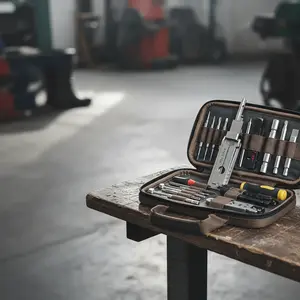 Quick Release Universal Maintenance Repair Kit Emergency Mechanic Key Decoder Screw Extractor Carpenter Measurement Gadget Utility  Stainless Steel Set Kit Magnetic Hand Tool Allen Pliers Everyday Carry.