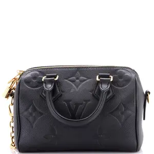 Pre-owned Louis Vuitton material Messenger Bags Speedy Bandouliere Bag Monogram Empreinte Giant 20 by Rebag