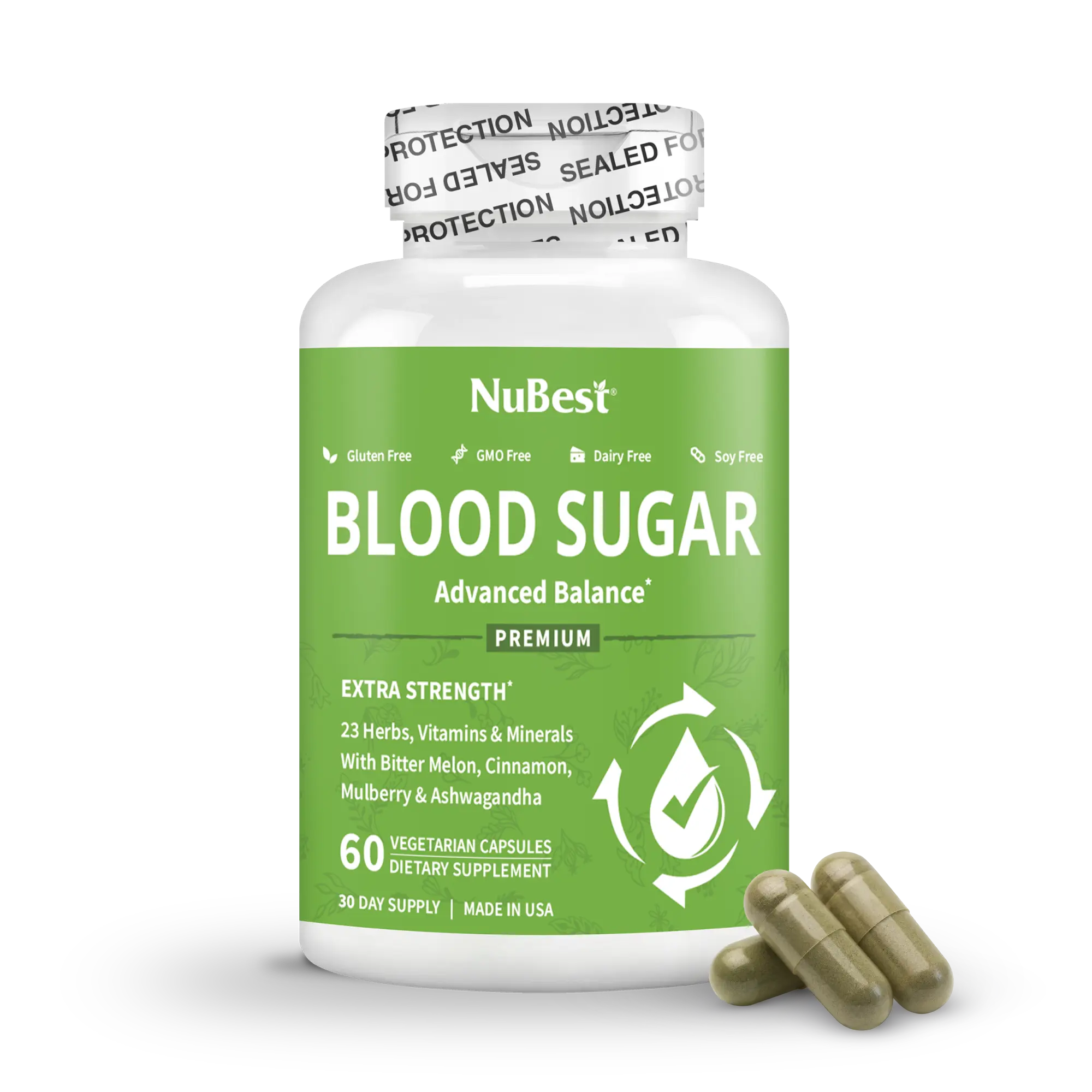 NuBest Blood Sugar | Balance with Cinnamon, Ashwagandha & Alpha Lipoic Acid, Energy & Immunity Support