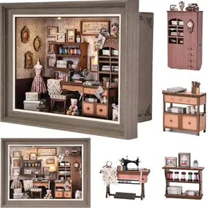 DIY Book Nook Kit, 3D Wooden Puzzle with LED Light, Wall-Mountable Frame, Perfect for Halloween Decoration, Ideal Gift for Craft Lovers