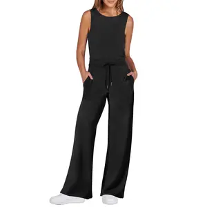 ANRABESS Jumpsuits for Women 2025 Casual Summer Outdoor Dressy Romper Sleeveless Wide Leg Long Pants Outfits Jumper Fashion Outdoor Overalls ANRABESS Jumpsuits for Women 2025 Casual Summer Outdoor Dressy Romper Sleeveless Wide Leg Long Pants Outfits Jumper Fashion Outdoor Overalls