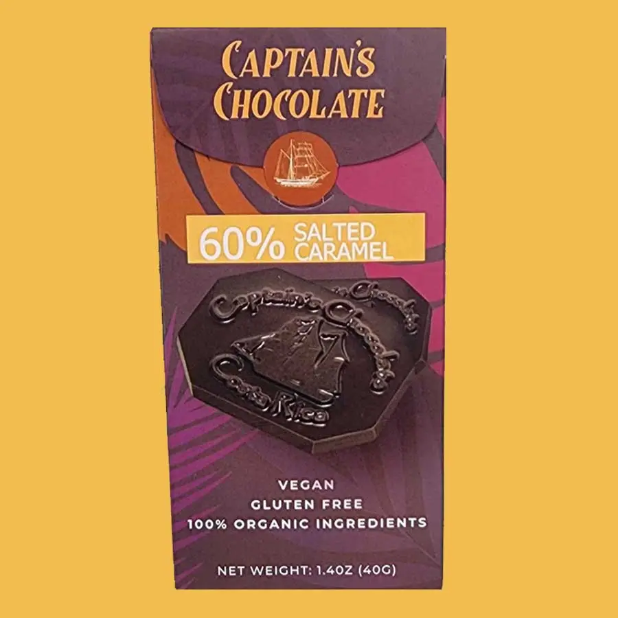 Organic Salted Caramel Dark Chocolate Bar