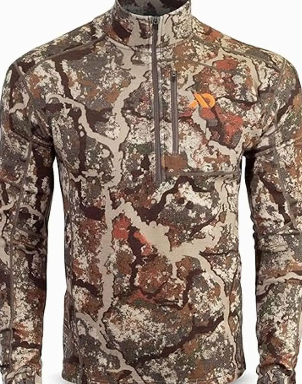 Men's Furnace Quarter Zip - Merino Camo Hunting Long Sleeve, Insulated Midlayer, Hunting Gear For Men