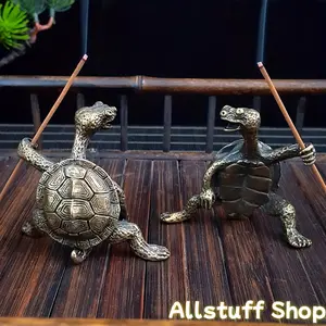 1pc Zinc Alloy Martial Arts Turtle Incense Holder - Combat Pose Chinese Boxing Room Decor, Fragrance Meditation Burner for Home, Office - No Electricity Needed, Gift for Martial Arts Enthusiasts