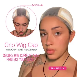 Beige Wig Grip Cap - Soft Breathable Wig Liner for Secure Fit, Lightweight Comfort All Day, Washable & Reusable Under Any Wig Style