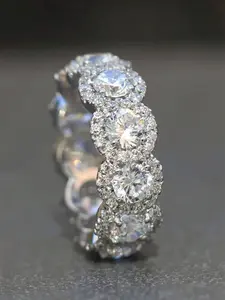 1 PC Classical Cubic Zirconia Ring For Women For Wedding Engagement Anniversary Party Jewelry Valentine's Day Gift