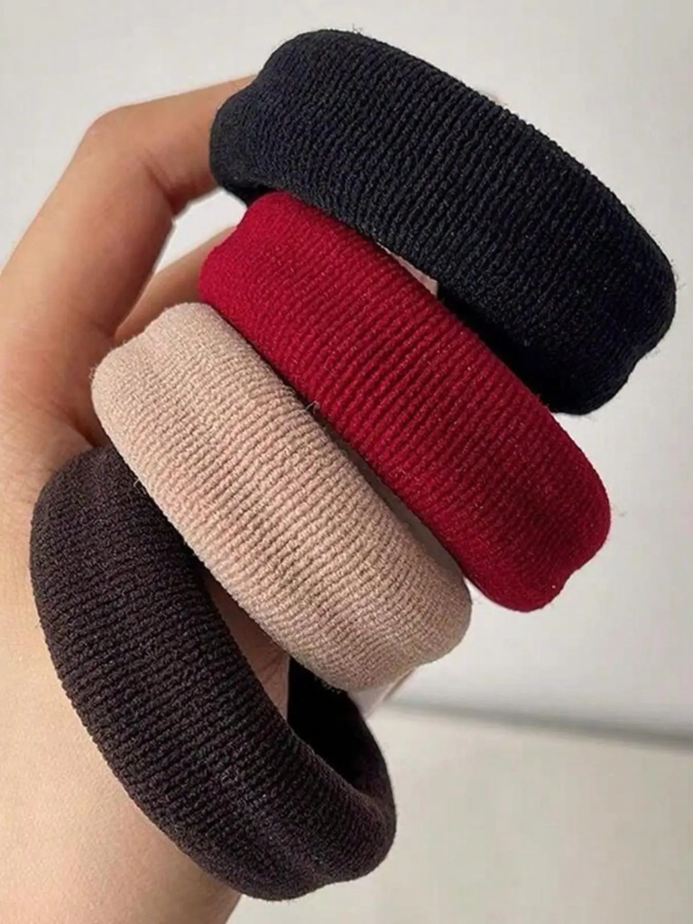 Solid Color Hair Tie, High Stretch Hair Tie, Casual Simple Elastic Hair Accessories for Women & Girls, Ponytails, Minimalist Headwear Suitable for Thick Hair, Hair Band, Ponytail Holders, Thick Hair Ties, Elastic Hair Bands