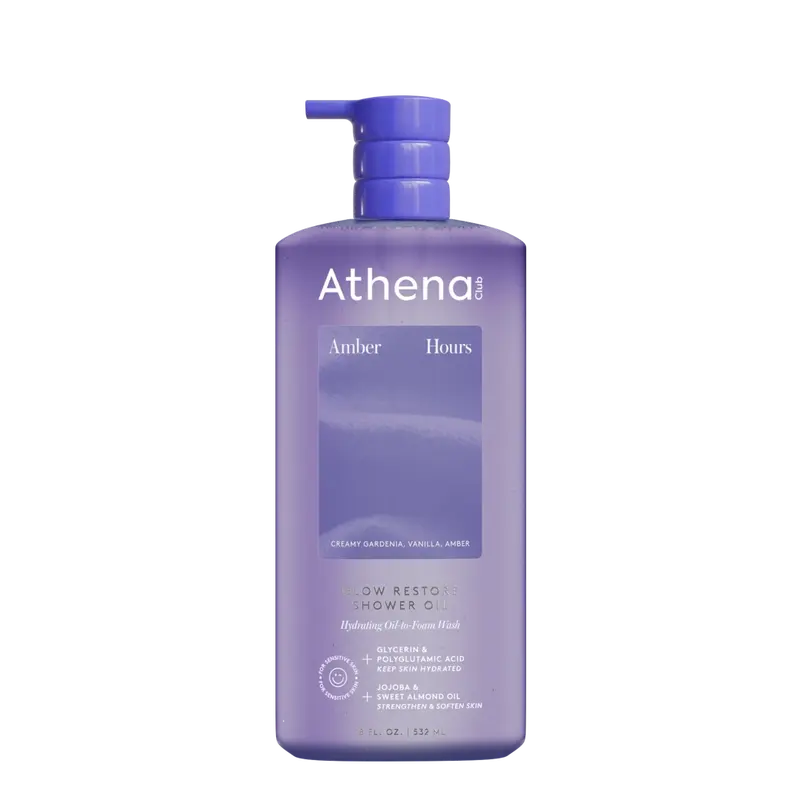 Amber Hours - Athena Club | Glow Restore Shower Oil | Oil-to-Foam Wash | Powered by Glycerin