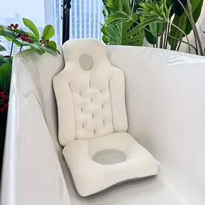 Luxury Bath Pillow with Soft 4D Mesh Fabric & Non-Slip Suction Cups, Relaxing Spa Gift for Ultimate Bathroom Comfort, Bath Tub Accessories