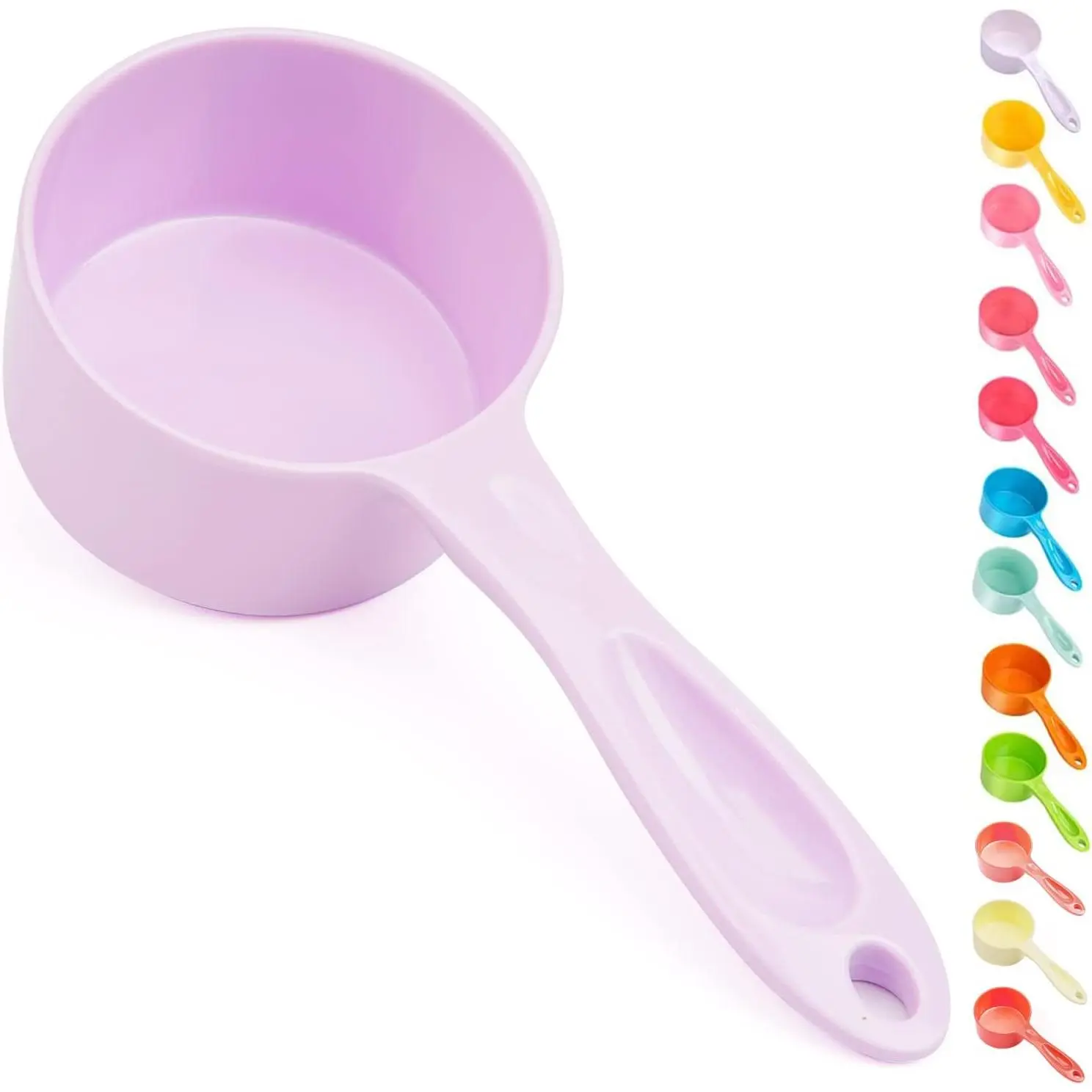 Food Scoop Dog Cat Food Scoop Ice Scoop Flour scoop Candy scoops Dry Measuring Cup Plastic Scoop for Canisters and Freezer 1 Cup Food Grade  PURPLE