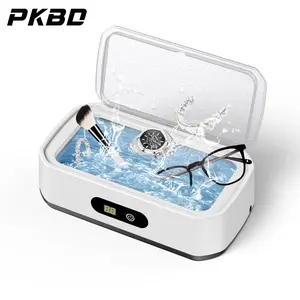 PKBD 2025 Upgrade Large Capacity Ultrasonic Cleaner 50kHz with 5 Modes Timer for Glasses Jewelry Dentures 304 Stainless Steel Tank 40W Engine 650ml Tank