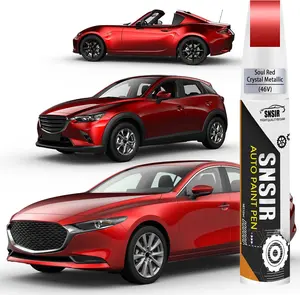 Car Touch up Paint(Soul Red Crystal Metallic V) Compatible with Mazda, Car Paint Pen Scratch Repair TwoInOne Touch Up Paint, Premium Car Scratch Remover for Deep Scratches