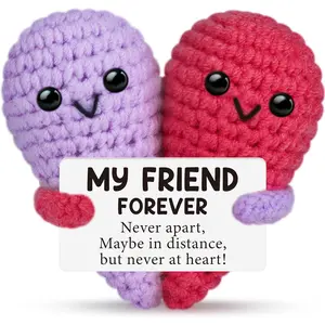 Handmade emotional support decorative dolls, funny crochet heart-shaped gifts for my forever best friend, birthday friendship gifts for men and women, New Year's, birthdays, Valentine's Day, Easter, Thanksgiving gifts, Christmas white elephant farewell gi