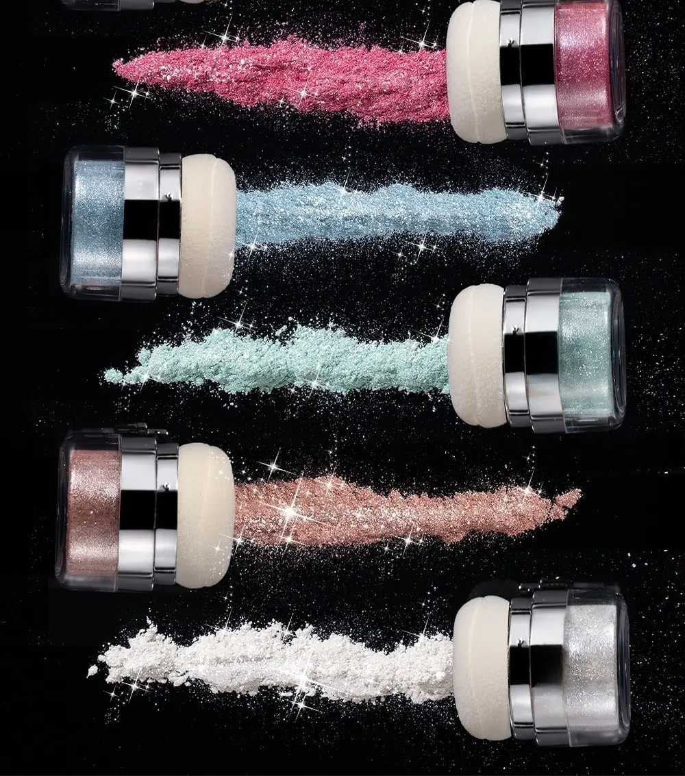Silvery Glitter Body Highlighter Cosmetic - New/Silver#01 Youth Formula, Fine Shimmer Finish, Contains Neither Harmful Additives, Body Makeup Decorative Supply