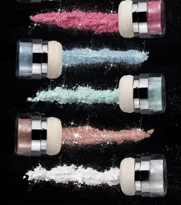 Sparkling Silvery Glitter Highlighter for Body Makeup, Fine Shimmer Finish, Decorative Supplies Sparkling Silvery Highlighter