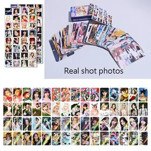 60 Cards + 64 Stickers L-Ess Postcards, High-Quality Dual-Sided Design, Custom Holographic Cards, Perfect for Idol Collectors, Photo Wall, Christmas & Birthday Gifts