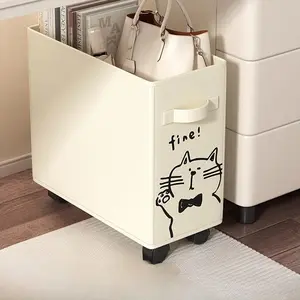 Foldable Under Desk Storage Cart, Mobile Office Organizer, Rolling File Cabinet, Space-Saving, &, Ideal Gift