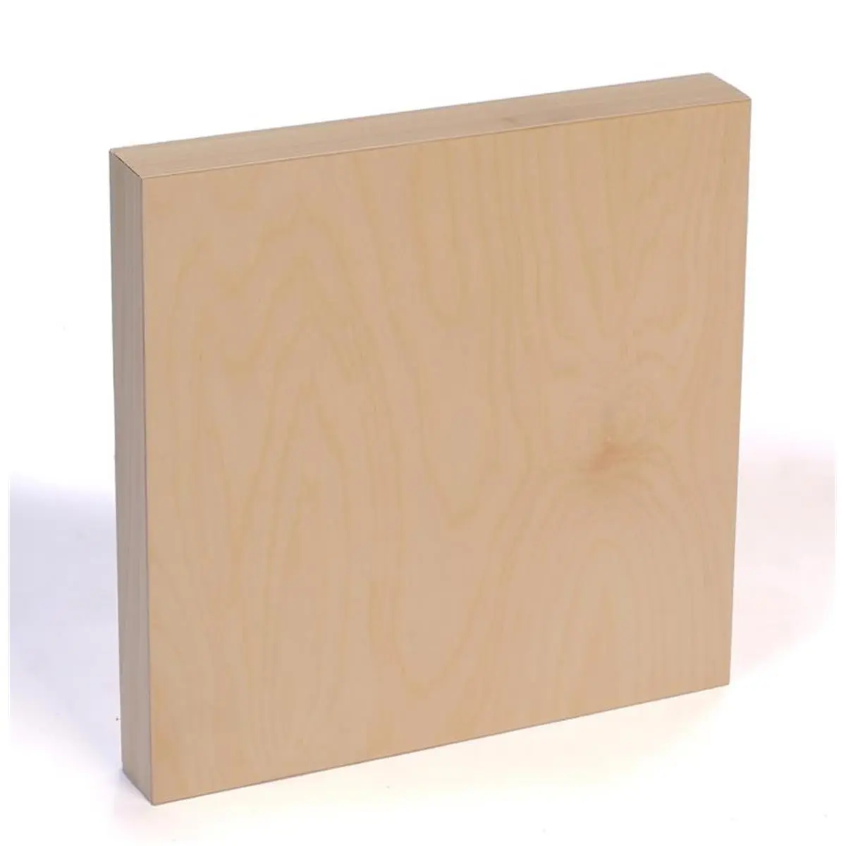 212 MAIN American Easel 18x18 in. Extra-Deep 2.5 in. Unprimed Solid Baltic Birch-Poplar Wood Painting Panel, Cradle Back, Birch Face, Natural Finish, Wood Grain, Easy Hanging for Art (Office Stationery Supply)