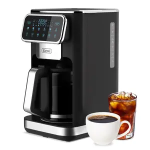 Gevi 12-Cup Programmable Coffee Maker with Touch Screen Drip Coffee Machine Fast Brew Iced Coffee Option 4-Hour Keep Warm Auto Shut-Off Adjustable Strength