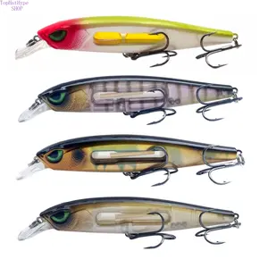 Glow In Dark Sinking Minnow Lures 14.4g Fishing Bait Set Realistic Luminous Swimbaits Sharp Hooks Durable Hard Baits for Freshwater Saltwater Bass Trout Walleye Outdoor Fishing Tackle Gear Angling Supplies