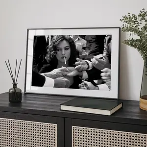 [SALE UP TO 50% + FREE SHIP] Monica Bellucci Smoking, Photography Prints, Movie Poster, Retro Wall Art, Black and White Prints, Museum Quality Wall Art poster