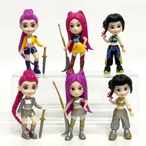 KPop Figurine Set 6-Piece Anime Model Toys for Home Collections Office Desk Display Perfect Gift for Boys and Girls，Ideal for Anime Collectors